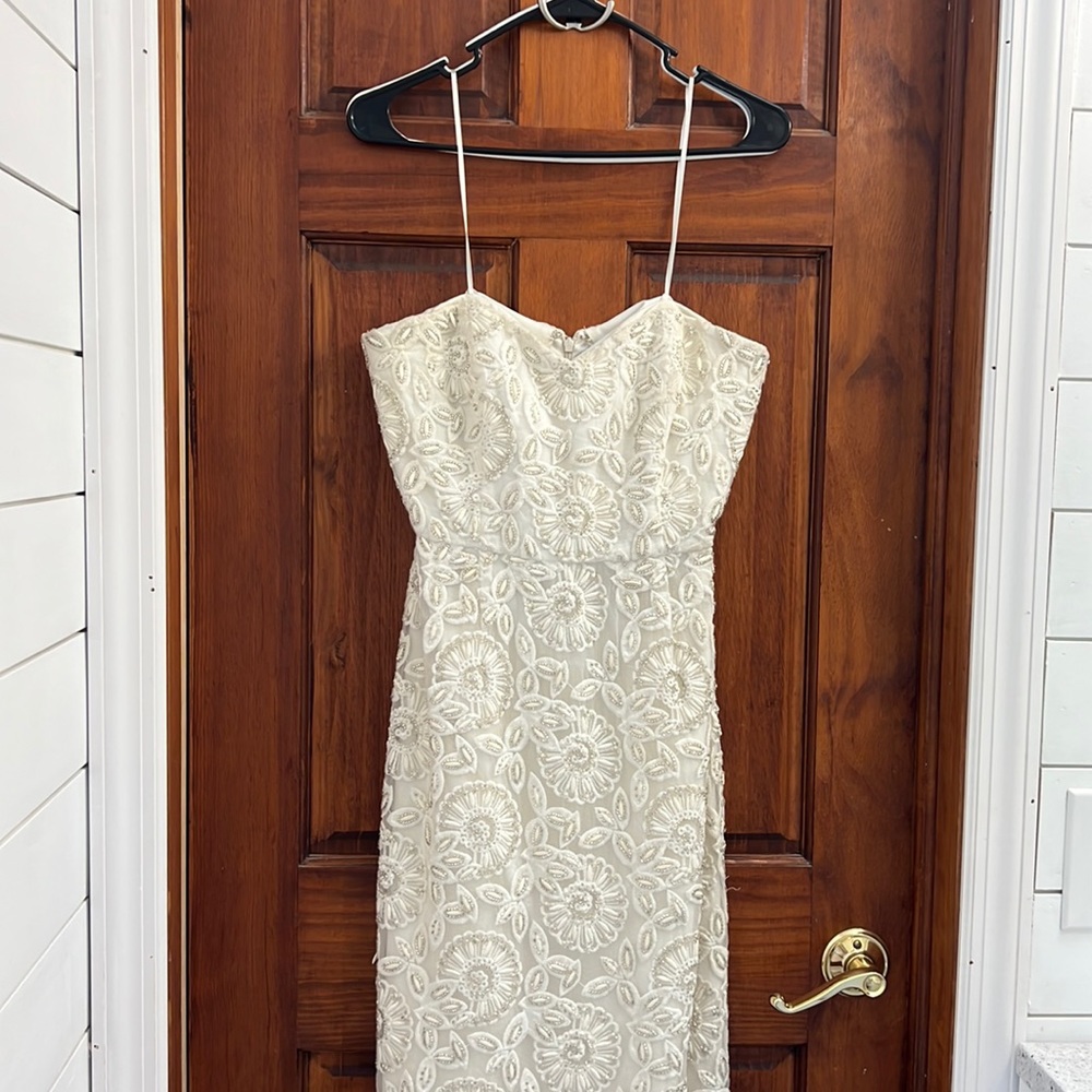 NWT Jcrew, strapless beaded wedding dress